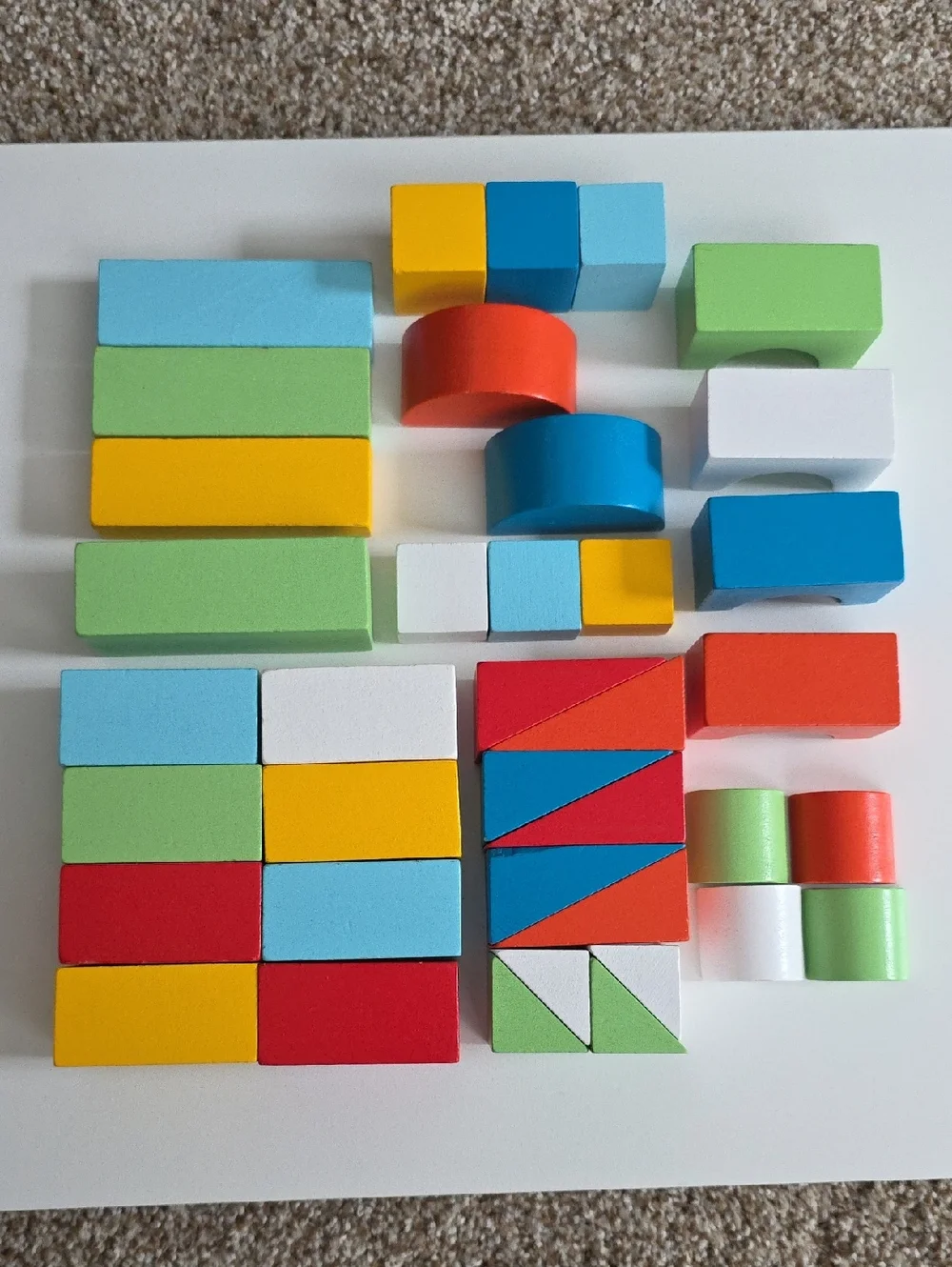 Wooden Blocks Set - ABC/123 Multicolor Blocks